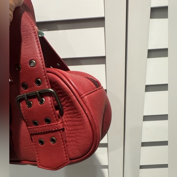 Free People NWT Say Yes Red Mini Bag in 100% Sheep Leather. - Picture 7 of 15
